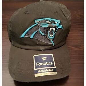 Carolina Panthers Black Adjustable Strap Back Baseball Hat NWT NFL